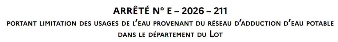titre de l'arrêté