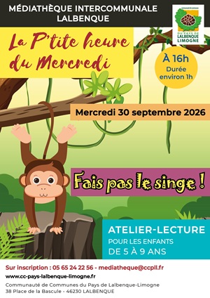 Affiche - Ateleir lecture enfants 5-9 ans