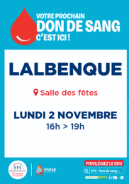 Collecte de sang à Lalbenque - 02/11
