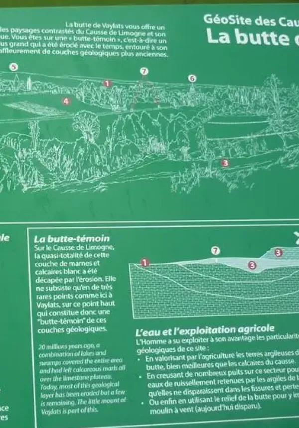 Panneau GéoSite des Causses du Quercy